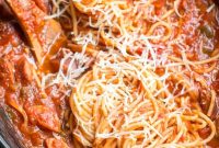 Slow Cooker Spaghetti Dinner Recipe: Tender Meat & Rich Sauce