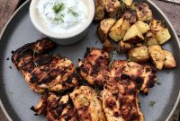 Mediterranean Herb-Roasted Chicken with Garlic Potatoes