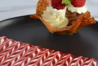 White and Dark Chocolate Mousse in Ginger Tulip Cups: Elegant Dessert Recipe
