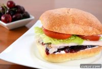 Turkey and Cranberry Cream Cheese Ciabatta Toast Recipe