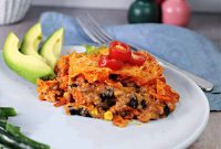 Cheesy Dorito Casserole with Seasoned Ground Beef