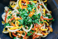 Raw Noodle Bowl with Miso Tahini Dressing: Fresh Vegan Recipe