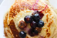 Flourless Blueberry Oat Oatmeal Pancakes (No Banana)