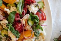 Rustic Panzanella Salad with Heirloom Tomatoes and Basil