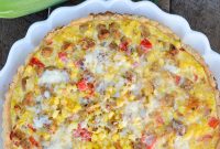 Sausage and Corn Pie with Quick Press‑In Pan Crust