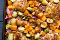 Balsamic Dijon Sheet Pan Chicken with Roasted Vegetables
