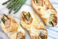 Asparagus and Ham Puff Pastry Wraps with Melted Cheese