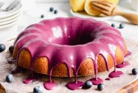 Lemon Ricotta Cake with Blueberry Glaze Recipe