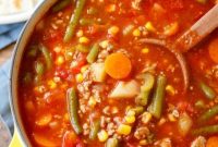 Hearty Ground Turkey and Vegetable Soup Recipe