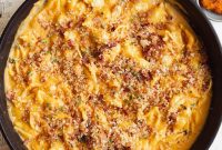 Pumpkin Macaroni and Cheese with Crispy Bacon Panko Topping