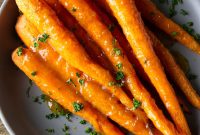 Smoked Carrots with Honey-Maple Glaze and Crispy Herbs