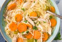 Rotisserie Chicken Noodle Soup Made with Lipton Broth