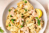 Creamy Dairy-Free Salmon Tagliatelle Recipe