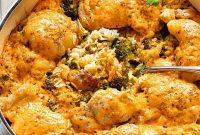 Cheesy Chicken and Broccoli Rice Casserole Recipe