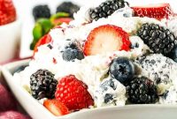 Summer Berry Cheesecake Salad Recipe with Creamy Whipped Topping