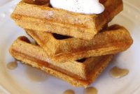 Gluten-Free Vegan Pumpkin Waffles with Maple Cinnamon Glaze
