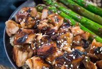 Sticky Teriyaki Grilled Chicken Bowl with Jasmine Rice