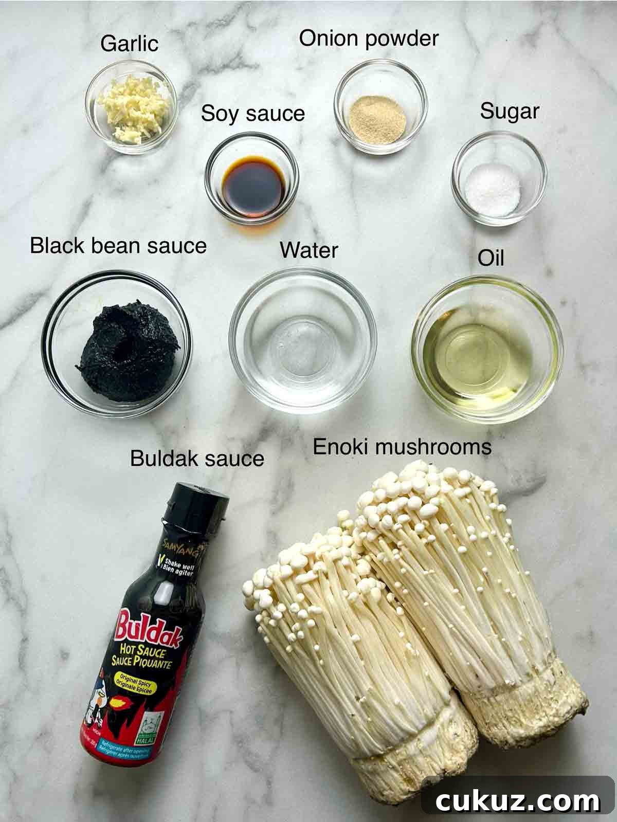 ingredients prepped in bowls
