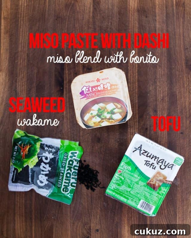 ingredients for miso soup recipes