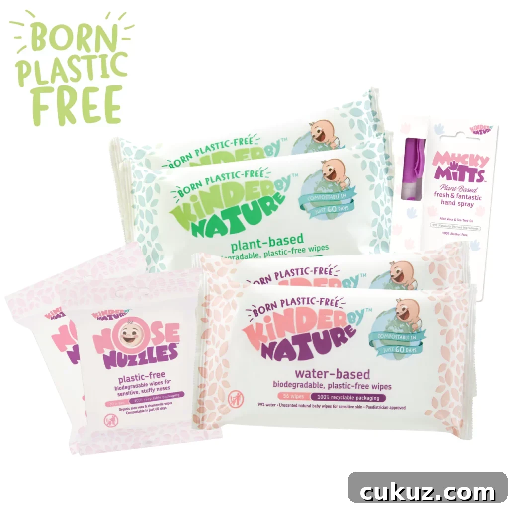 kinder by nature plastic free baby wipes