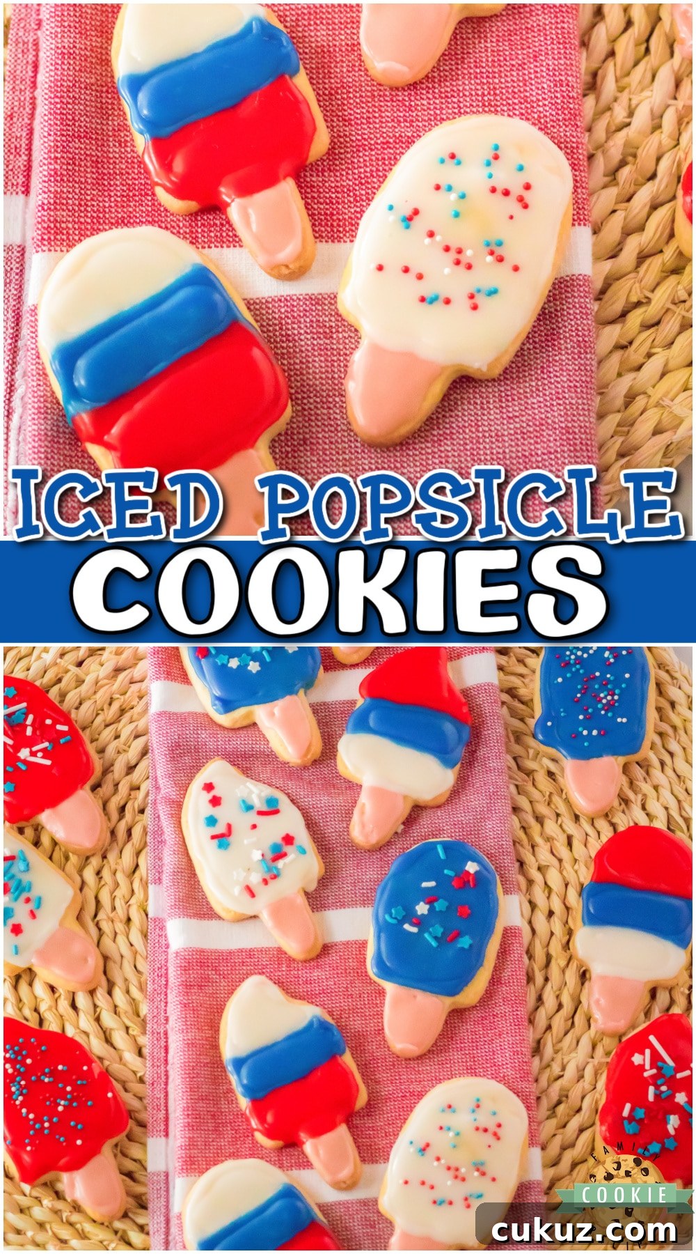 Popsicle Sugar Cookies Recipe: Colorful Summer Cookie Ideas 12 Popsicle Sugar Cookies are fun & tasty summer treat! Homemade sugar cookies cut into popsicle shapes & topped with royal icing everyone loves!