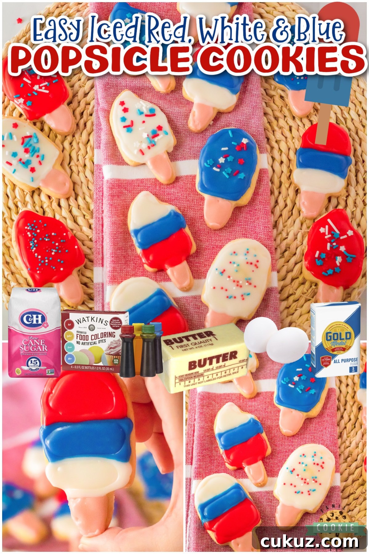Popsicle Sugar Cookies Recipe: Colorful Summer Cookie Ideas 8 Popsicle Sugar Cookies are fun & tasty summer treat! Homemade sugar cookies cut into popsicle shapes & topped with royal icing everyone loves!
