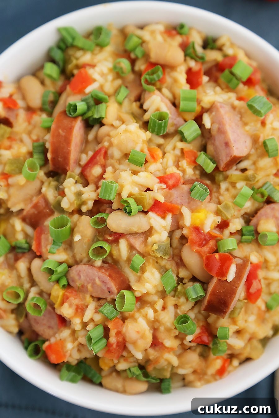 Cajun Sausage, White Bean and Rice Stew - Ready to serve