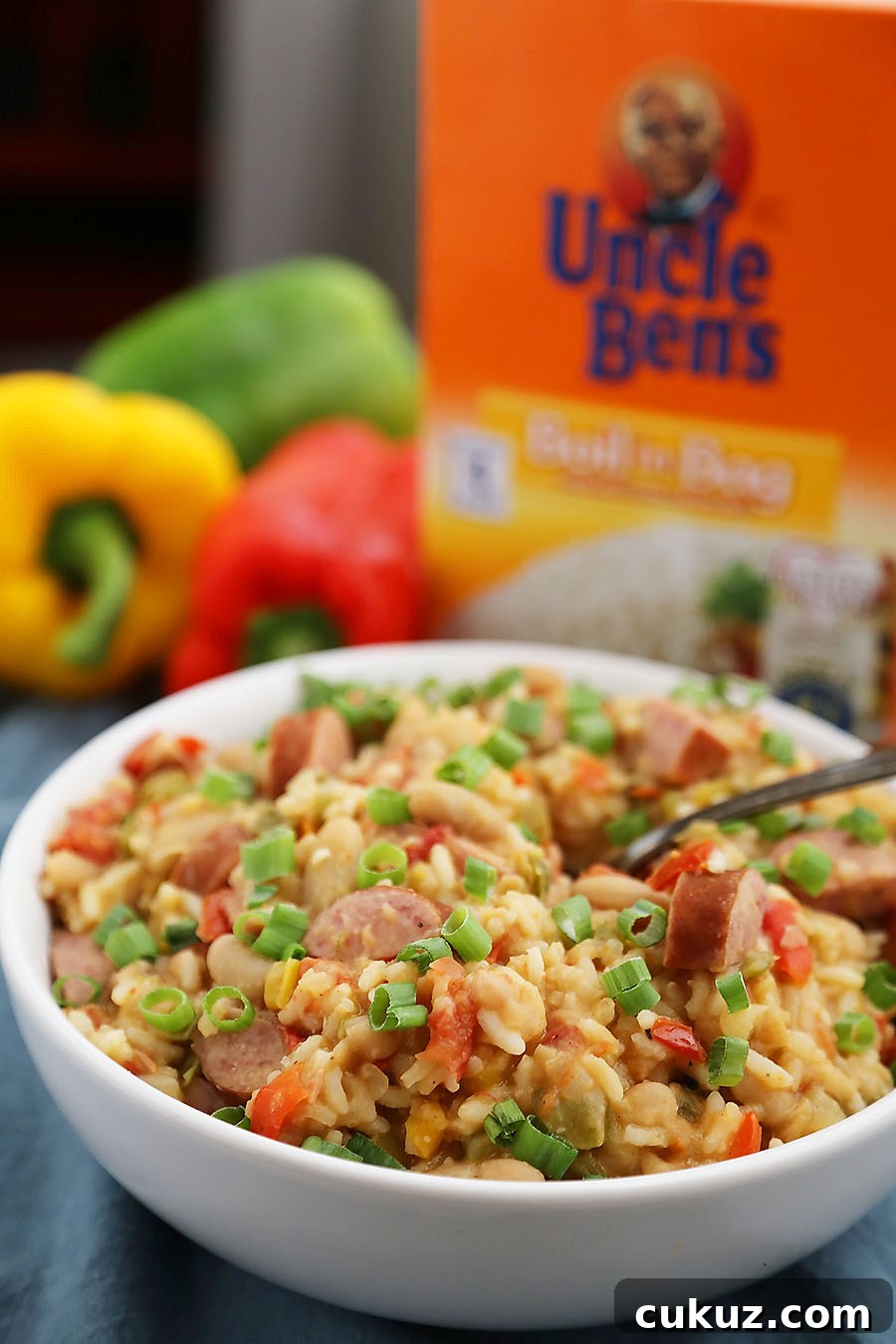 Cajun Sausage, White Bean and Rice Stew - Family-friendly and flavorful