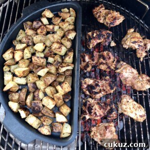 Chicken and Potatoes on the grill