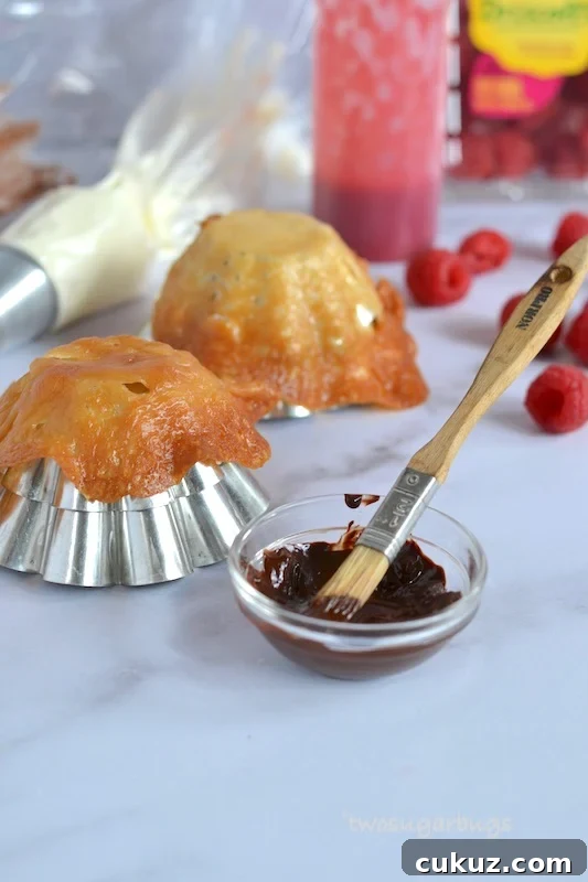 White and dark chocolate mousse in ginger tulip cups. An impressive, yet approachable dessert you can make at home to top off a special meal. #twosugarbugs #chocolatemousse #chocolate #valentinestreat