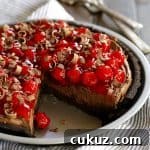 No-Bake Black Forest Cheesecake Recipe — Rich Cherry Chocolate Slice 3 Black Forest No Bake Cheesecake | Melanie Makes