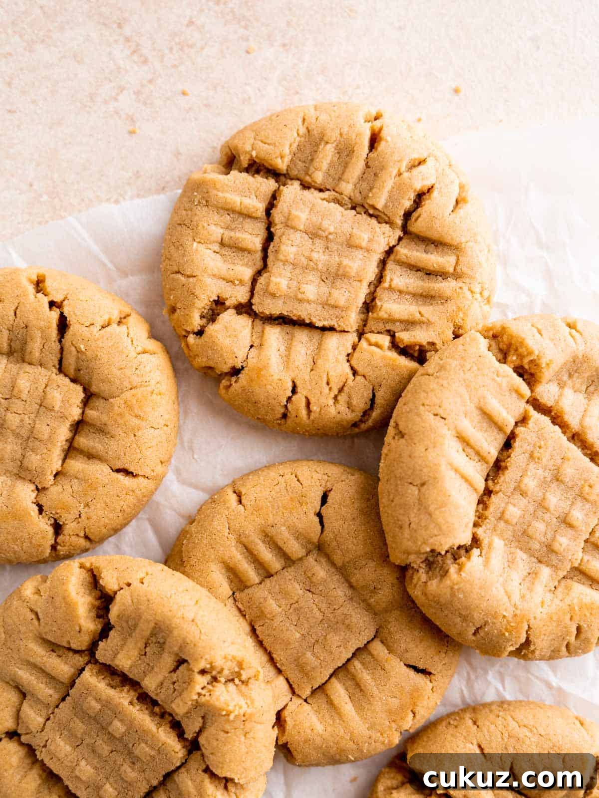 A small batch of soft peanut butter cookies.