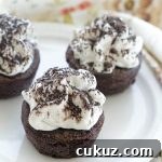 plated tiramisu brownie bites
