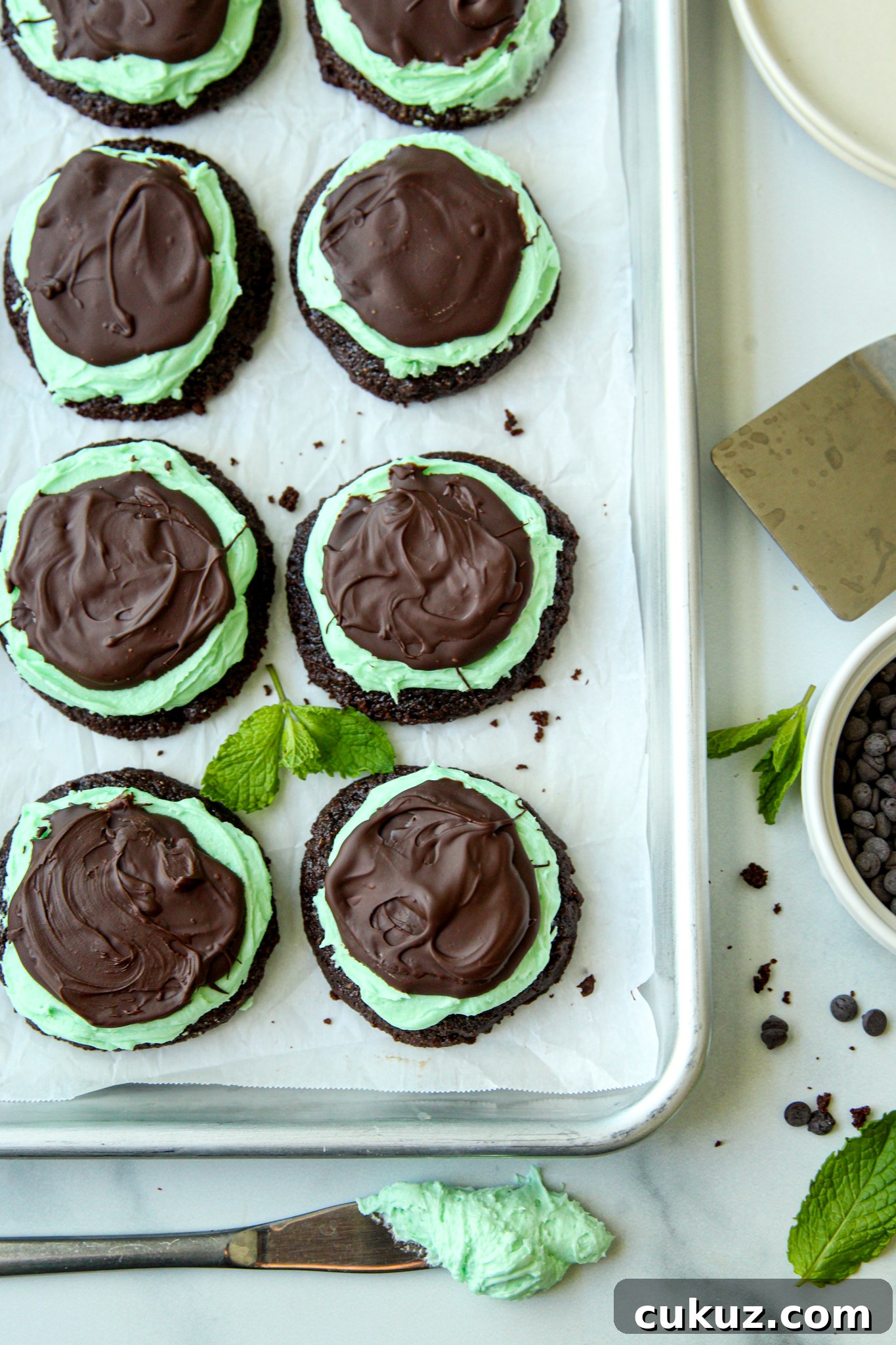 Mint Brownie Cookies (Gluten-Free, Dairy-Free, Paleo-Friendly) 3 Crumbl Copycat Mint Brownie Cookie - Gluten-free, dairy-free, with Paleo and nut-free option. Easy to make anytime but nice enough for a special event!