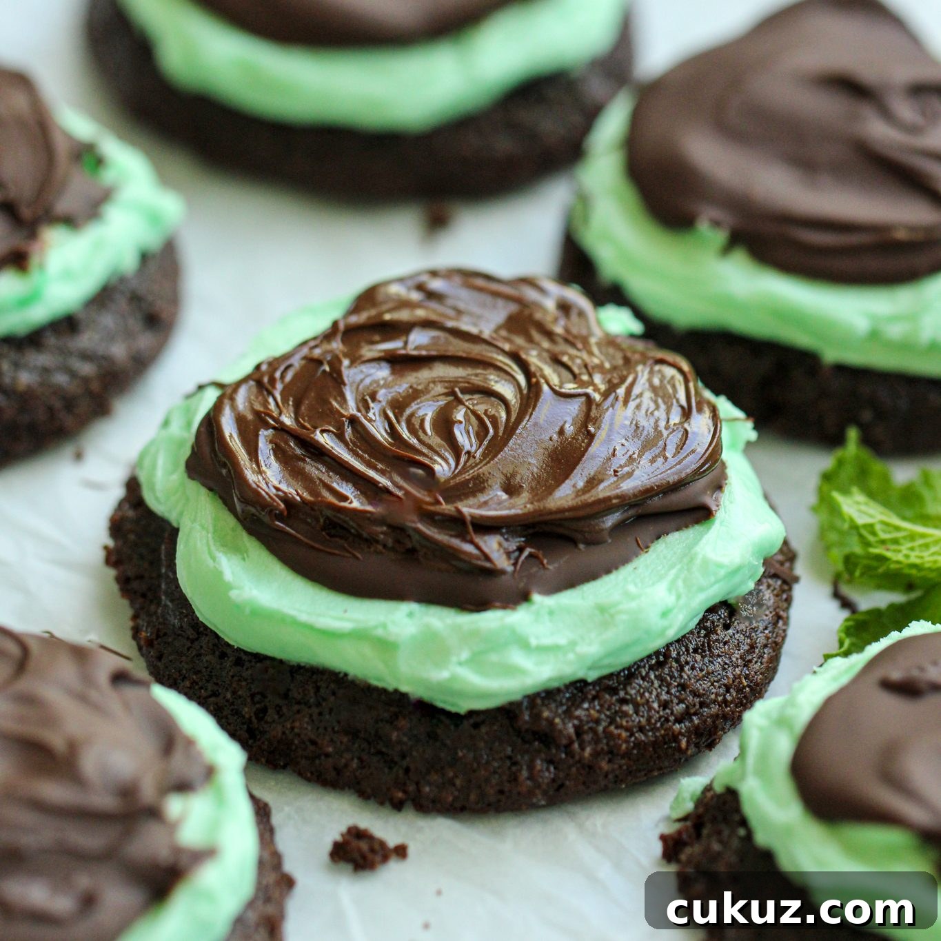 Mint Brownie Cookies