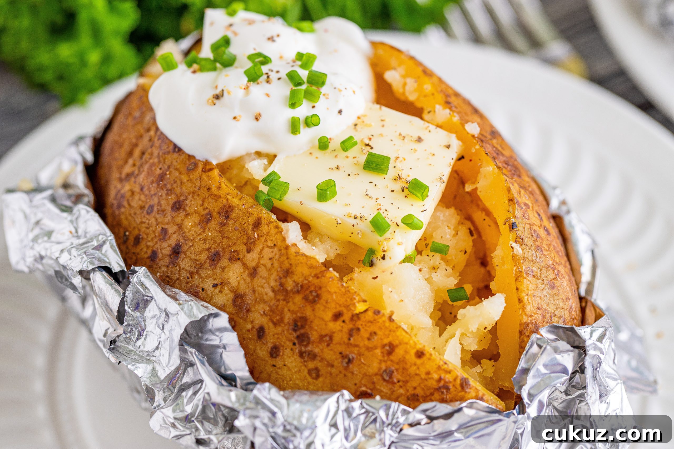 Slow cooker baked potatoes