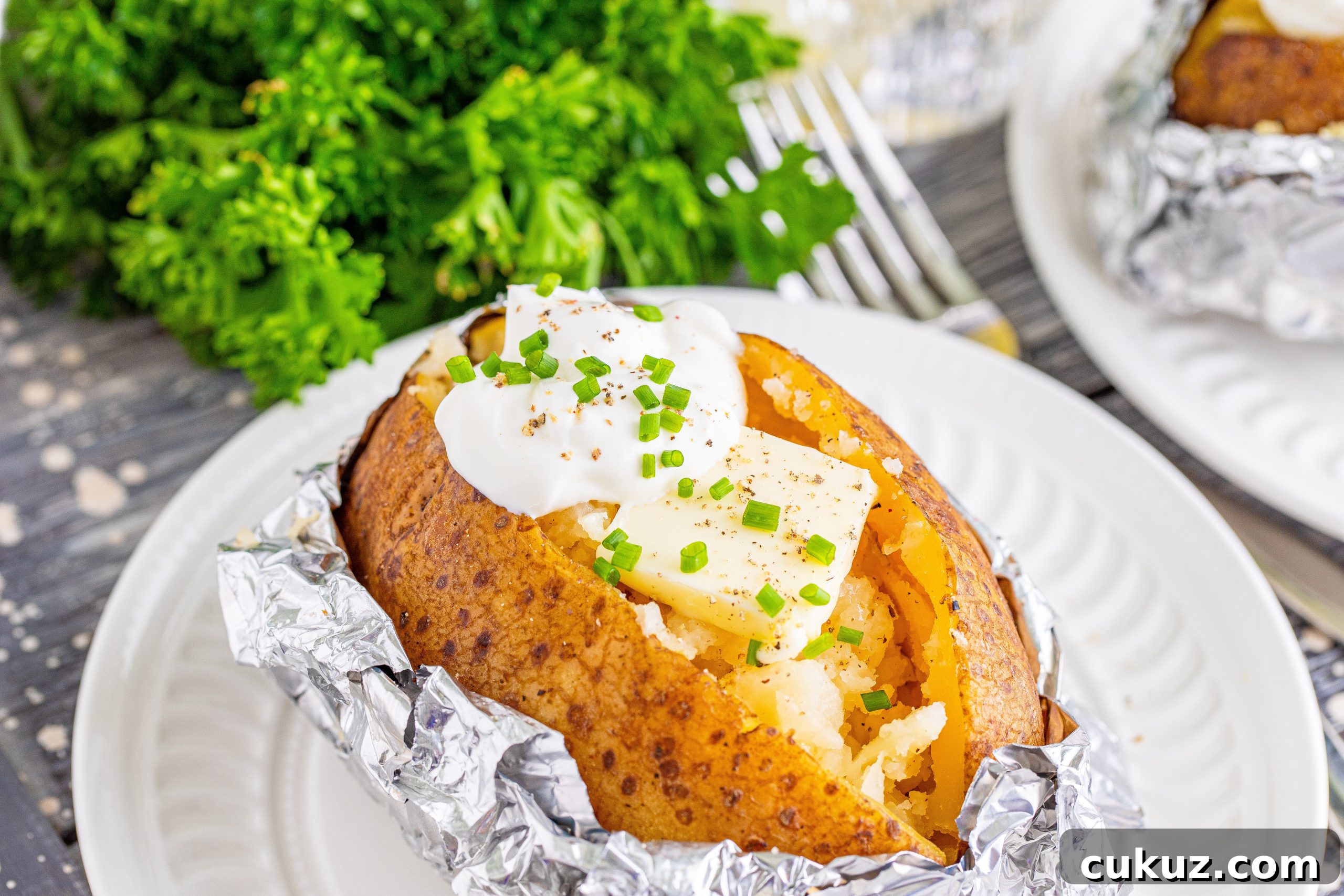 Topped baked potatoes