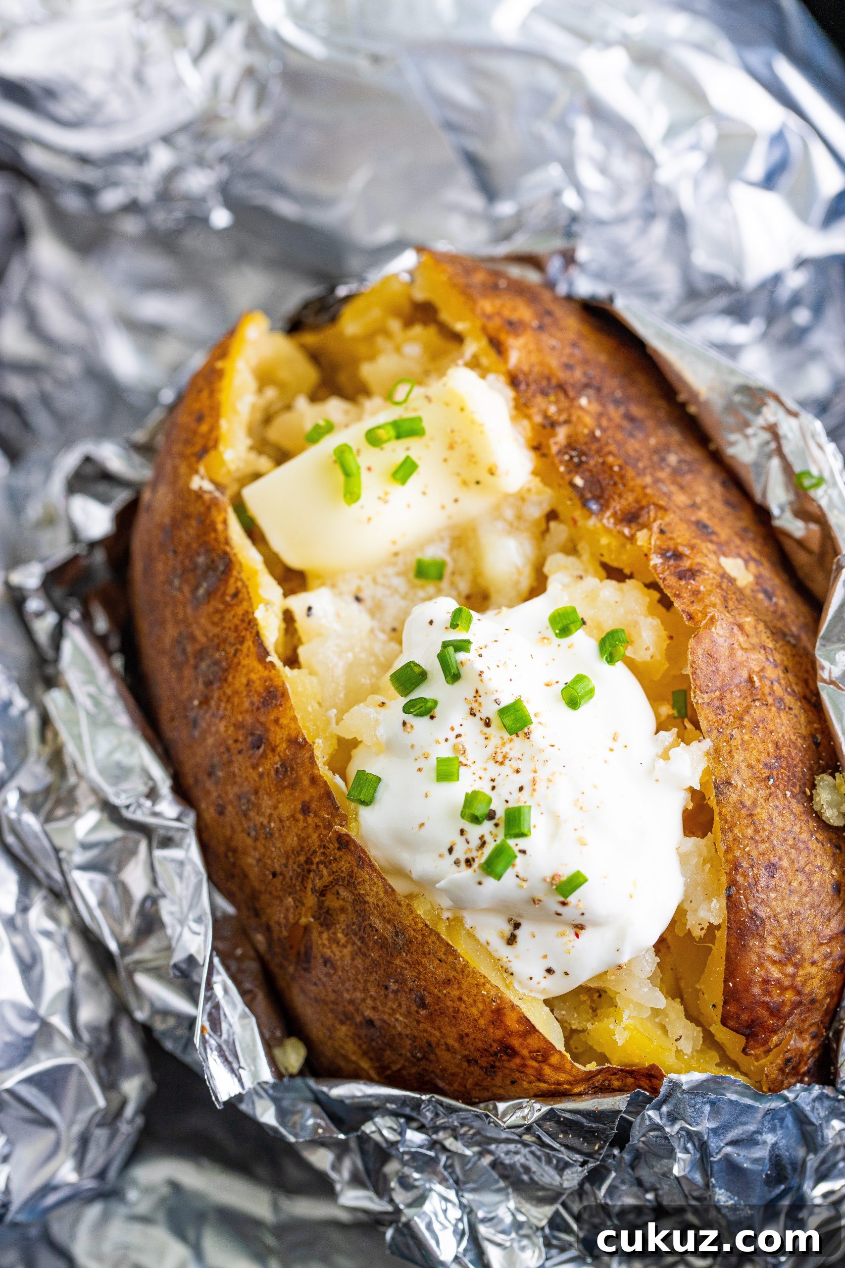 Wrapped potatoes