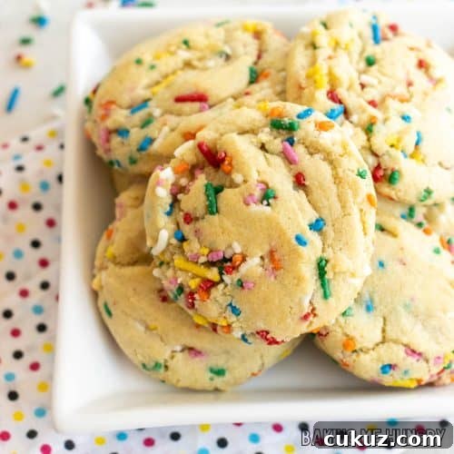 birthday sugar cookies recipe on a plate
