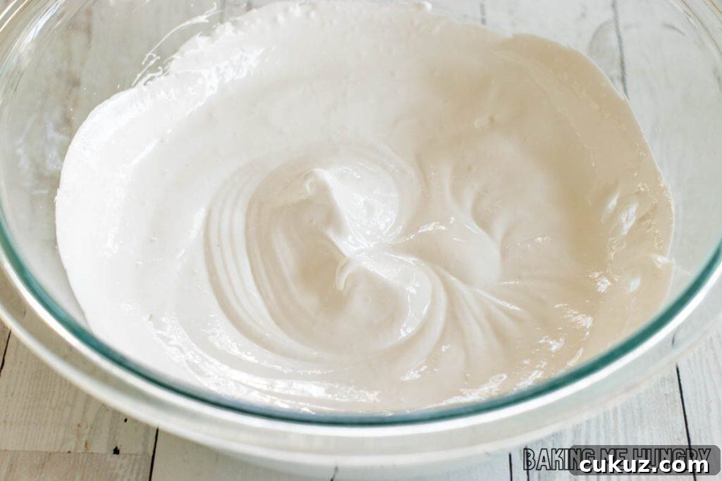 Ultimate Fudgy Chocolate Cookie Recipe for Intense Cocoa Flavor 7 stiff egg whites in bowl