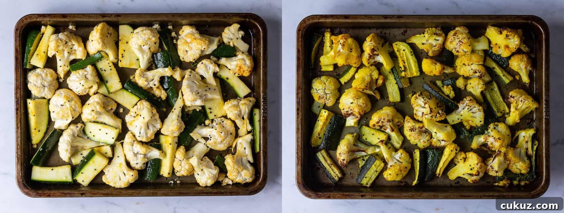 Step 1 - roasting the vegetables.