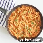 Dairy Free Penne Vodka in Pan