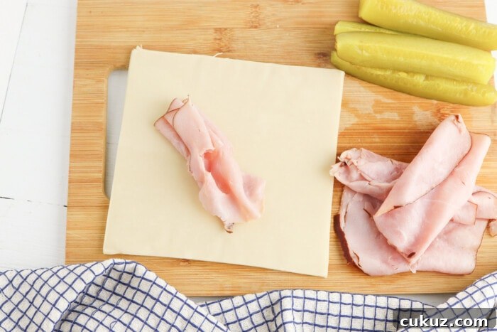 Crispy Pickle Egg Rolls with Tangy Dipping Sauce 2 ham on the egg roll wrapper