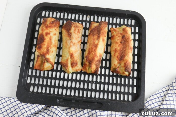 Crispy Pickle Egg Rolls with Tangy Dipping Sauce 7 air fried pickle egg rolls
