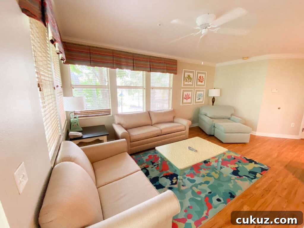 picture of the living room in an Old Key West Villa.
