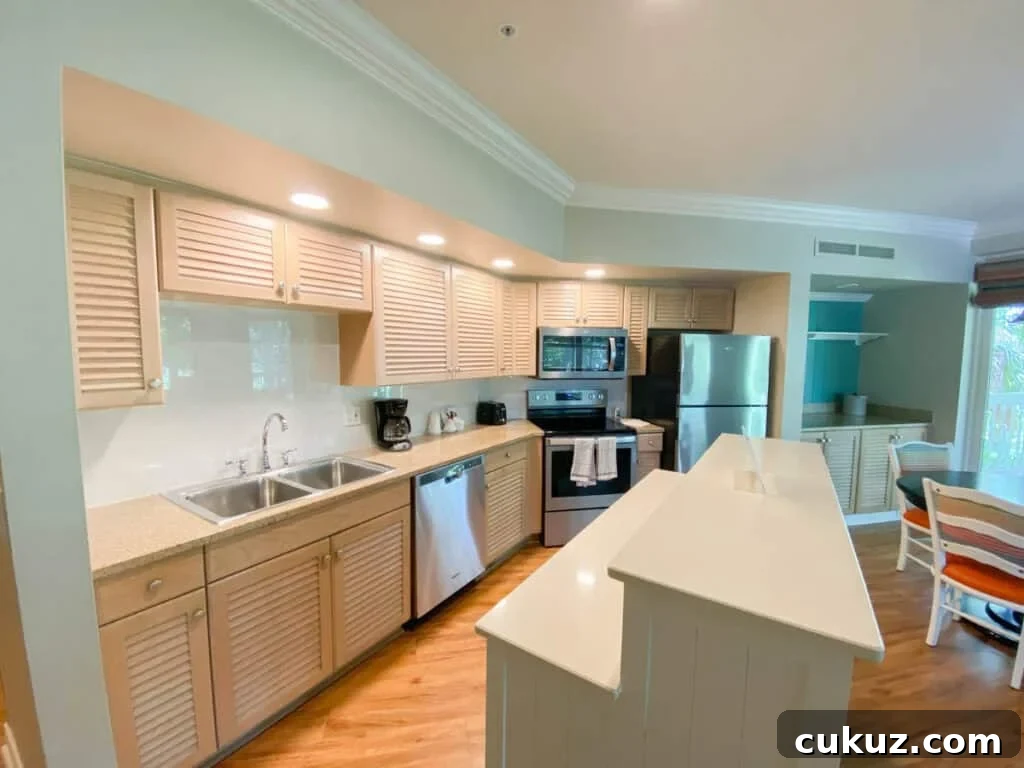 full kitchen in an Old Key West Resort Villa.