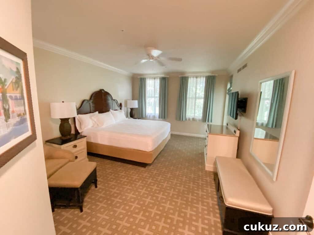 master bedroom of the Old Key West Villa.