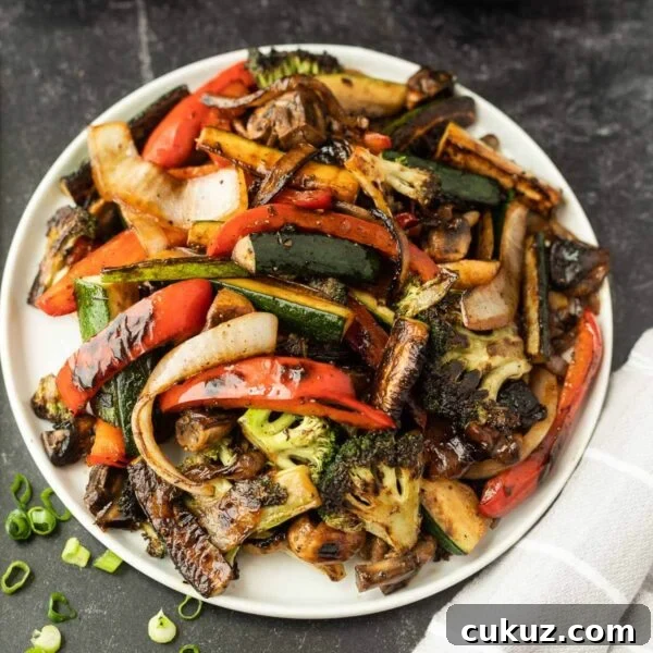 Chinese stir fry vegetables on a plate.