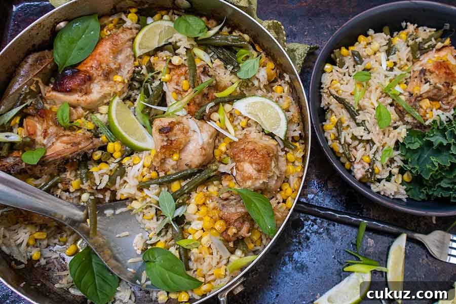 honey garlic chicken with coconut rice dinner
