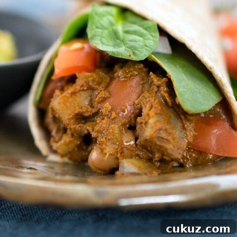 Vegan Slow Cooker Potato and Bean Mole